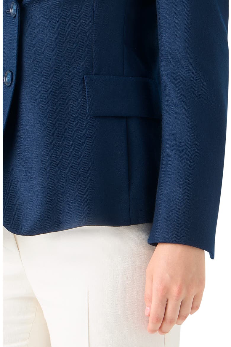 Hans Herringbone Cashmere Blazer, Alternate, color, NAVY