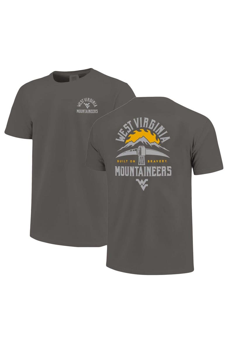 Men's Image One  Gray West Virginia Mountaineers Built On Bravery T-Shirt, Alternate, color, Gray