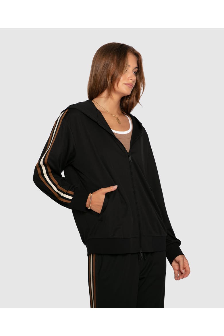 Ready To Go Striped Sleeve Jacket, Alternate, color, Black