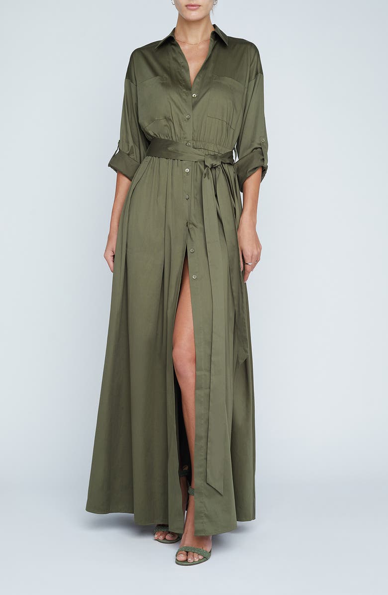 L'AGENCE Cami Long Shirt Dress, Alternate, color, 