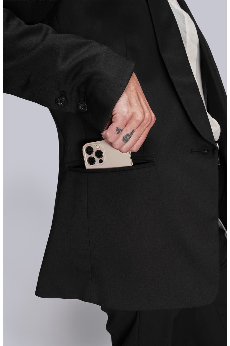 The Empower Tux Blazer, Alternate, color, BLACK
