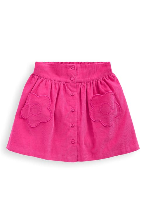 Mini Boden Kids' Corduroy Flower Pocket Skirt In Pink