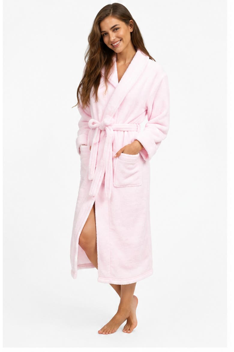 Plush Robe, Alternate, color, Light Pink