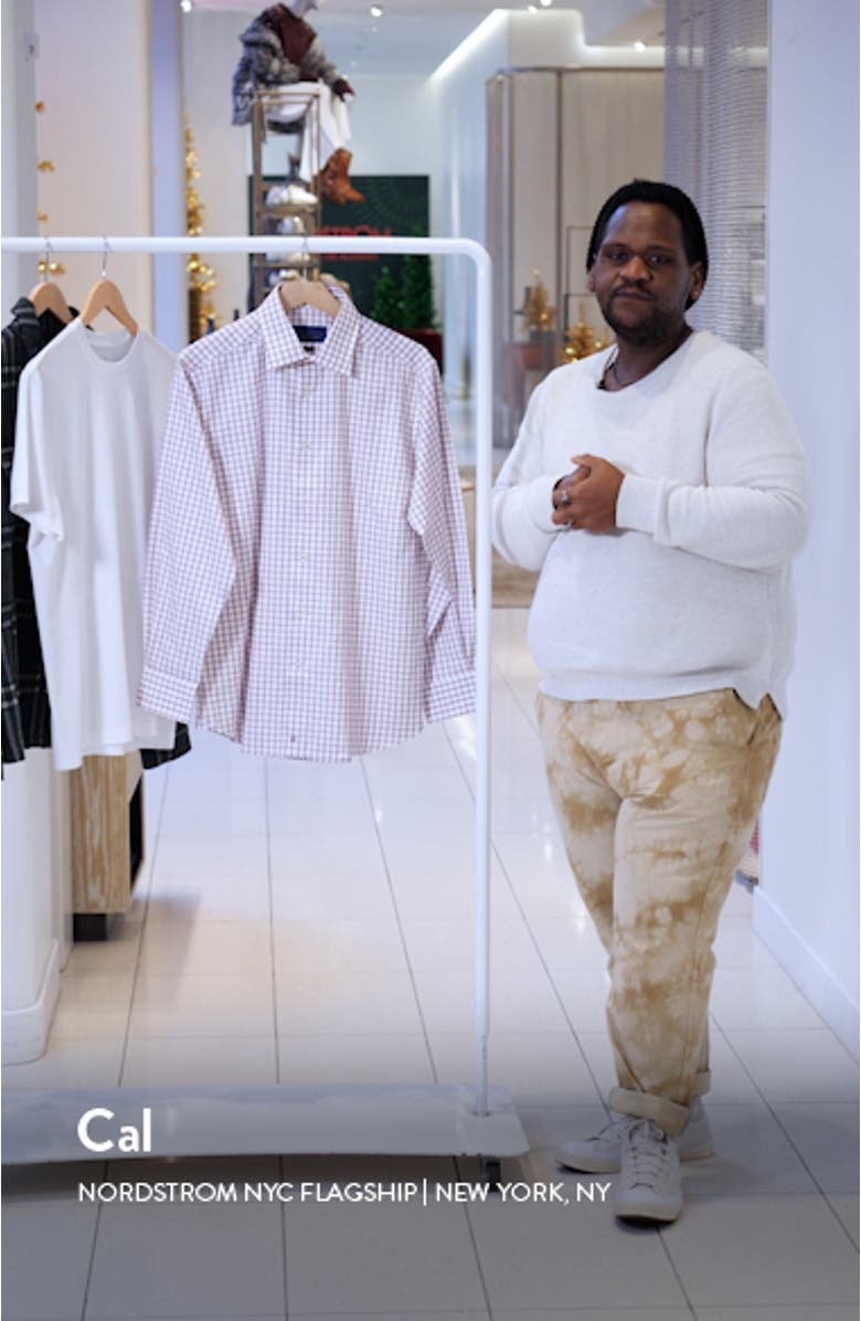 Trim Fit Dobby Check Dress Shirt, sales video thumbnail