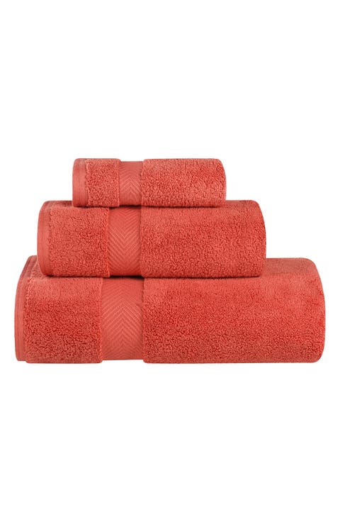 Chevron 3-Piece Zero Twist Cotton Bath Towel Set