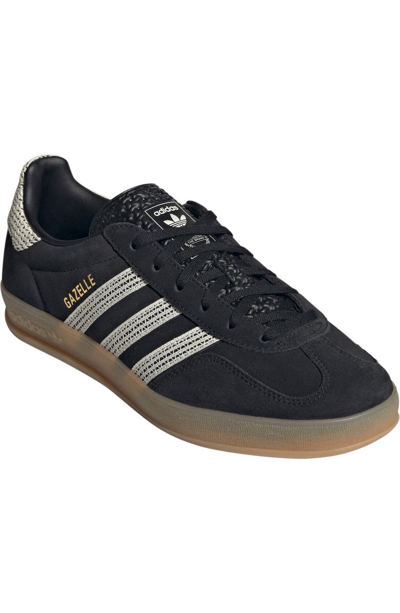 adidas Gazelle Indoor Sneaker, Main, color, Black/ Wonder White/ Gum