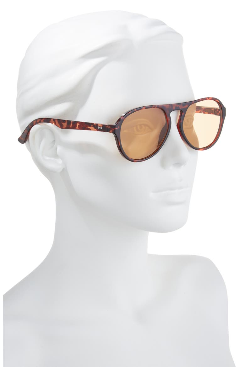 New Aviator Sunglasses, Alternate, color, BLACK/ BROWN