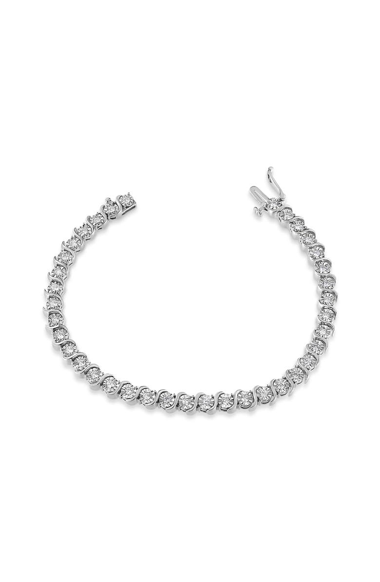 Haus of Brilliance 14K White Gold 1.00 Cttw Lab Grown Diamond "S" Link Tennis Bracelet, Alternate, color, White