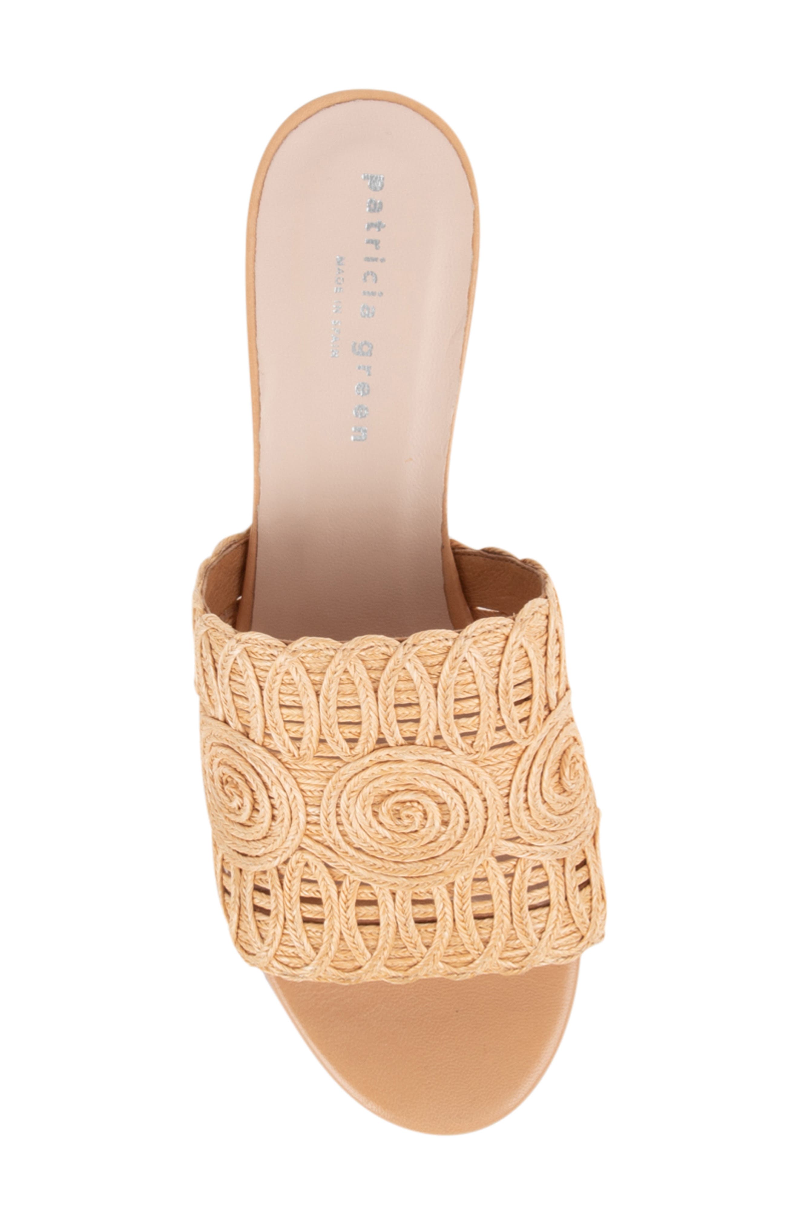 patricia green Siesta Raffia Wedge Slide Sandal, Alternate, color, 