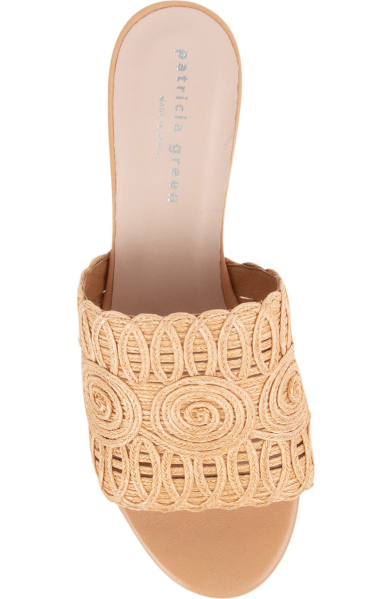 patricia green Siesta Raffia Wedge Slide Sandal, Alternate, color, Natural
