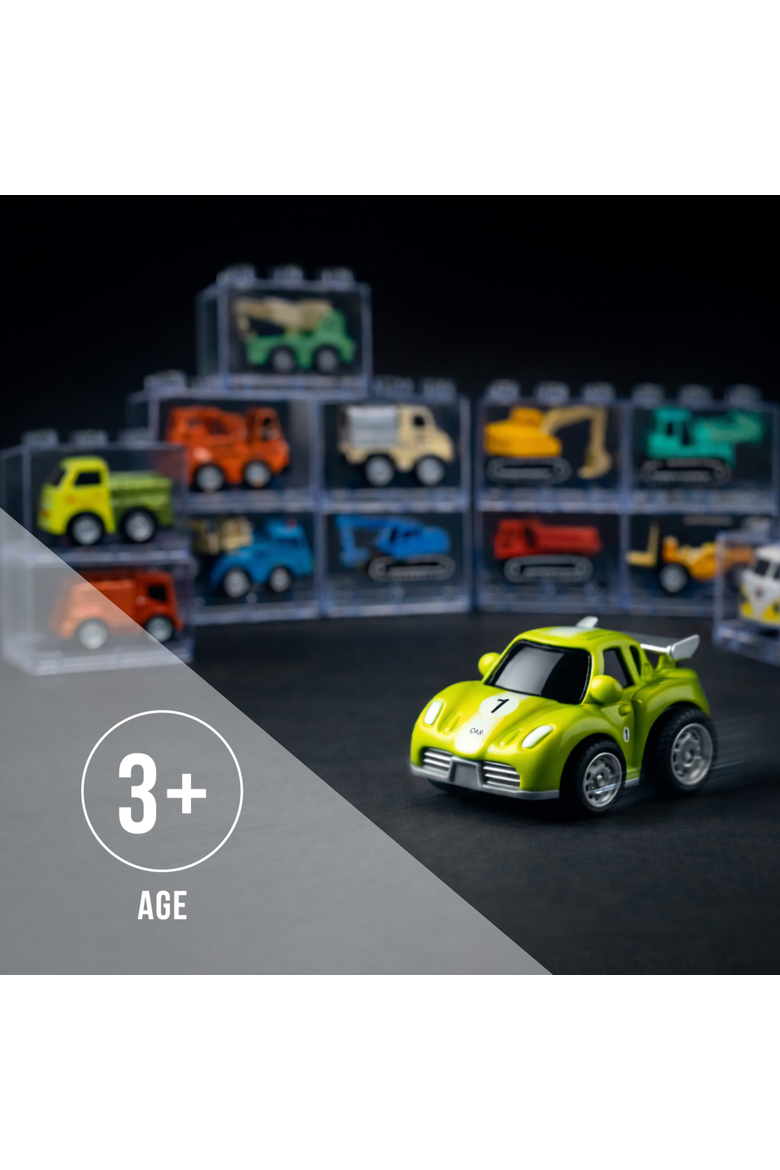 VVC Construction Vehicles, Stackable Pull-Back Diecast Cars, Alternate, color, Multi Color