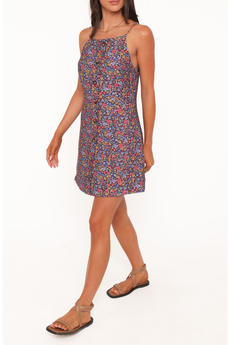 Lindsay Minidress, Alternate, color, BLUE DENIM DITSY