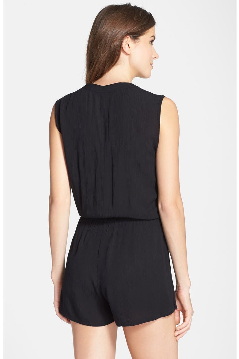 Sleeveless Romper, Alternate, color, BLACK