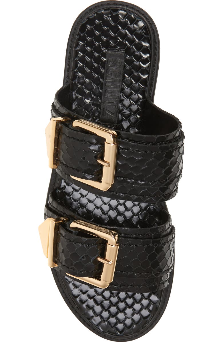 Schutz Shina Buckle Slide Sandal, Alternate, color,