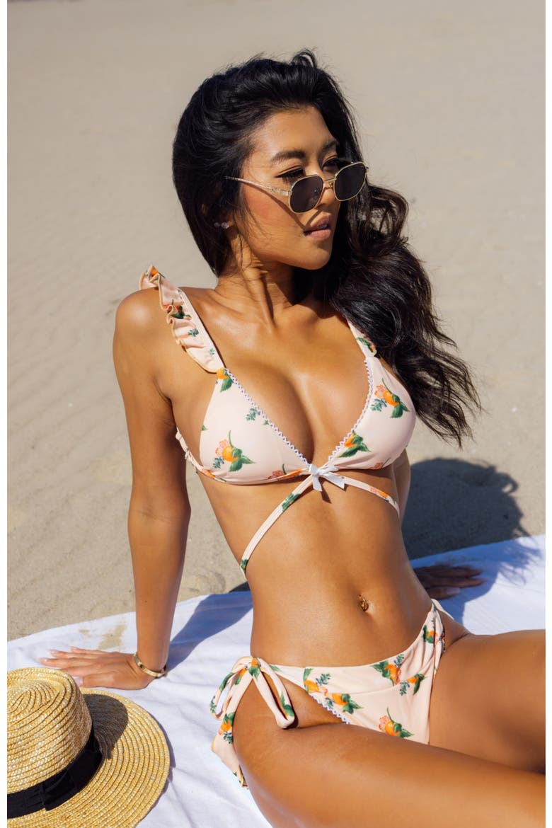 Orange Creamsicle Bikini Top, Alternate, color, Orange