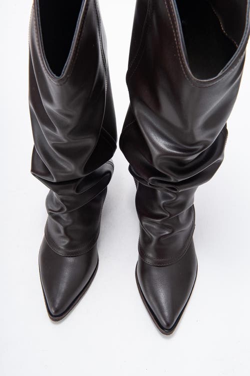 Prologue Shoes Elaris Block Heel Knee High Boot In Black