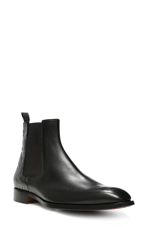 Sloan Croc Embossed Chelsea Boot (Men)