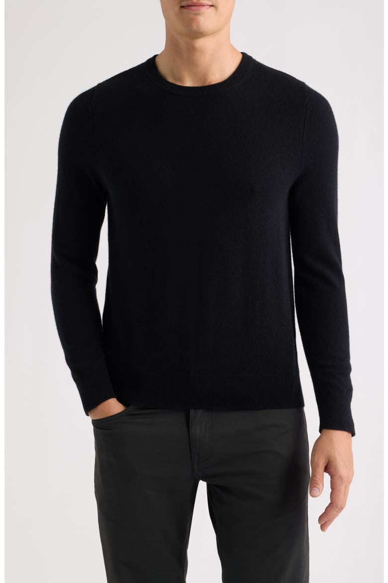 Cashmere Crewneck Sweater, Main, color, BLACK