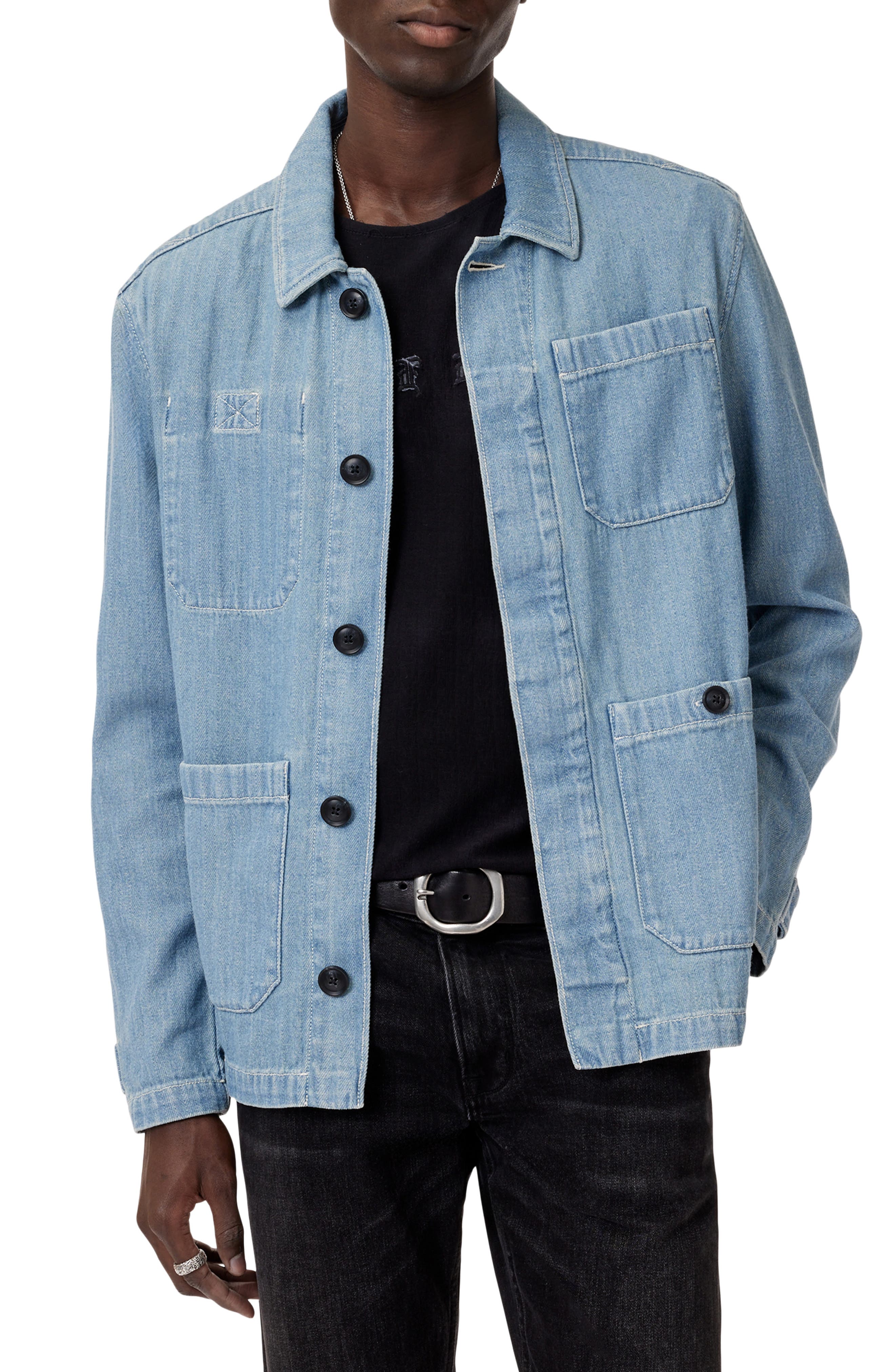 Jakob Embroidered Back Denim Shirt Jacket