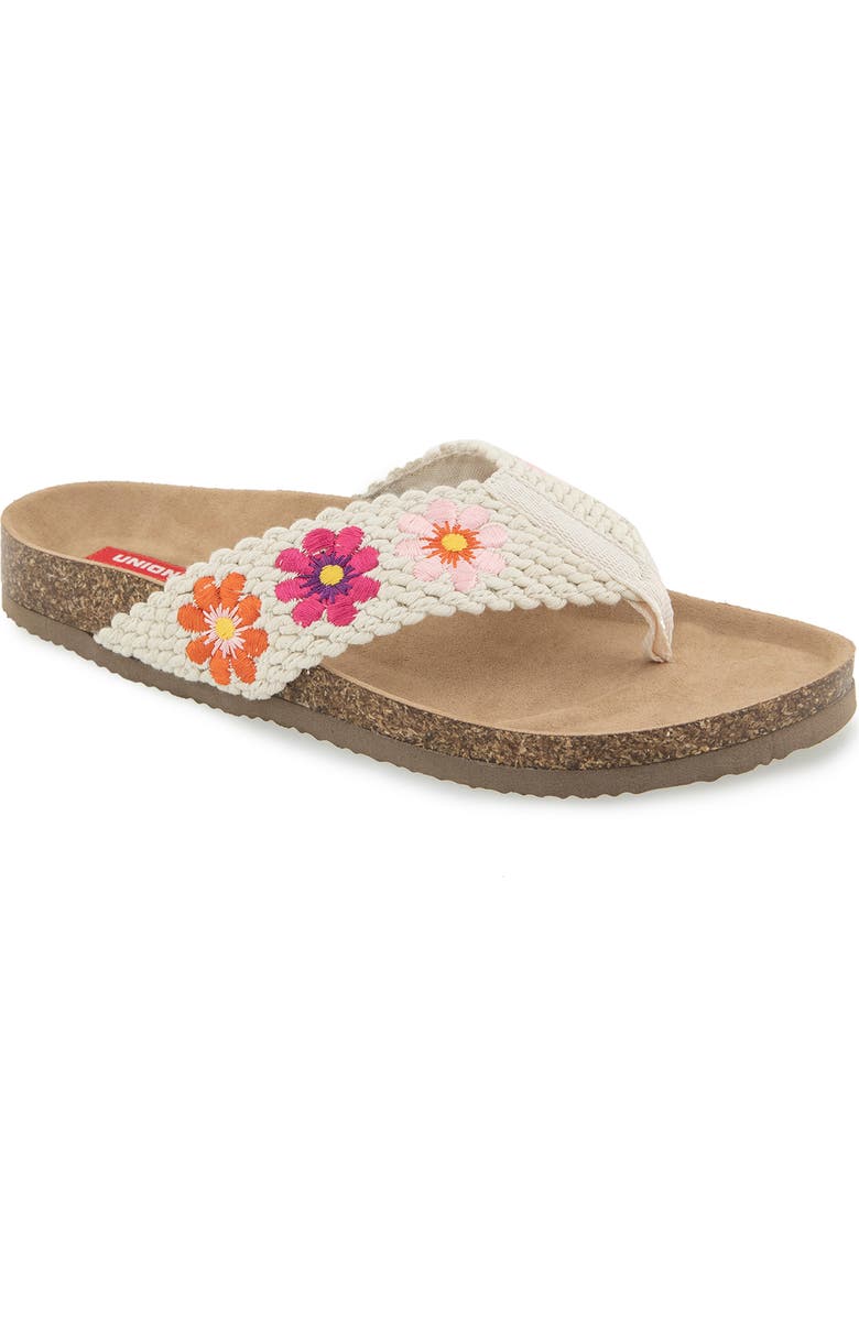 UNIONBAY Minha Flip Flop, Main, color, Natural Flower