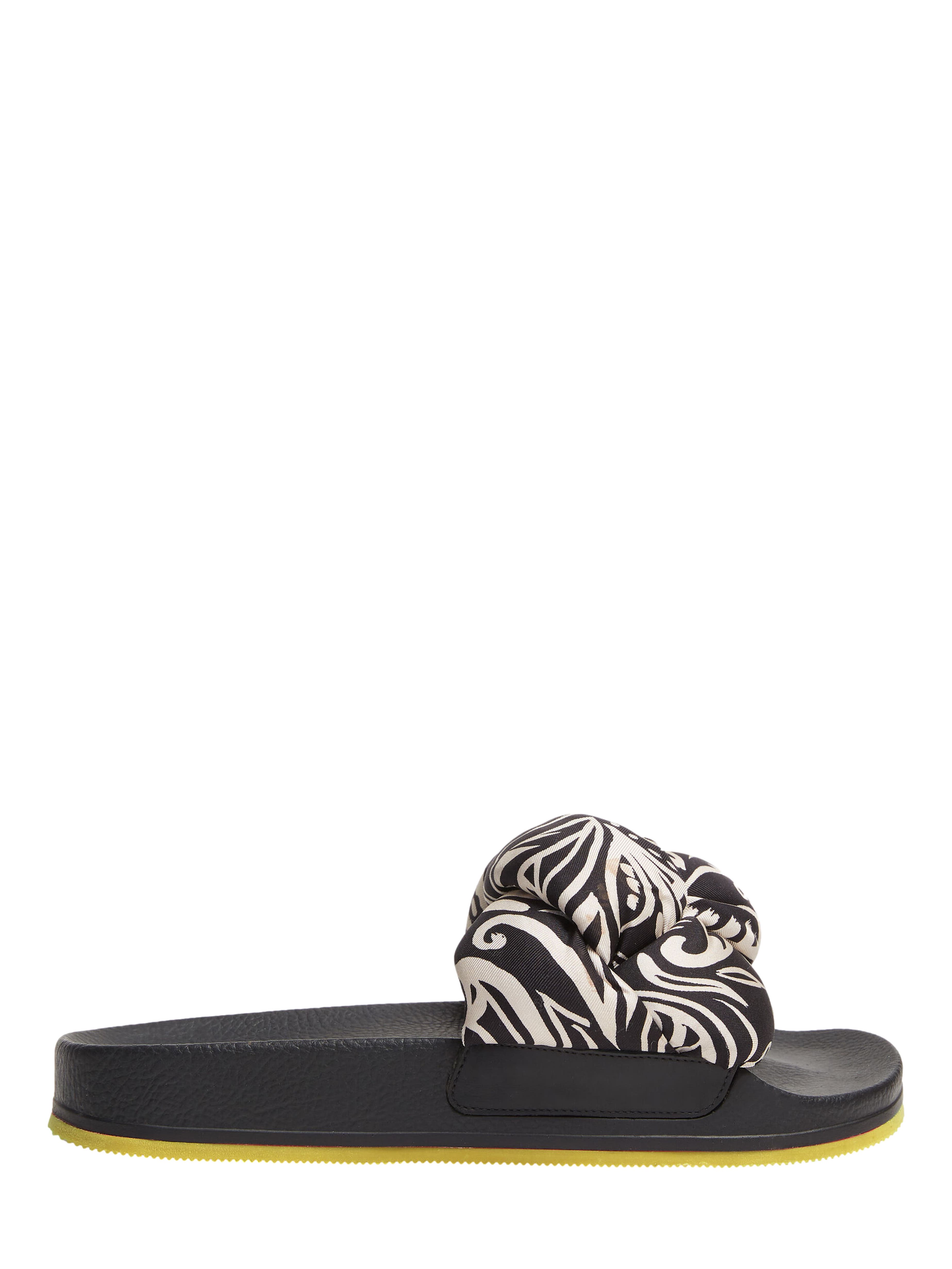 Treccia Slides Fauve Black, Main, color, Fauve Black