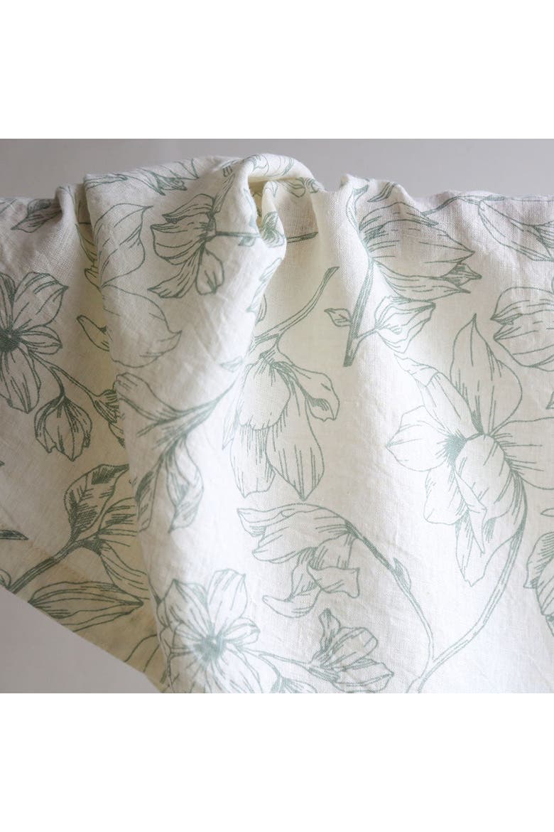 Grey and Green Lilies Napkins, Alternate, color, Grey and Green