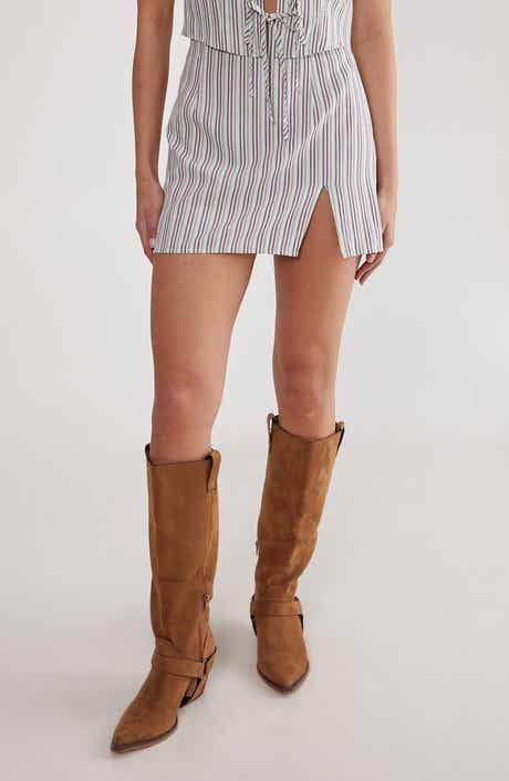 NASTY GAL Stripe Miniskirt