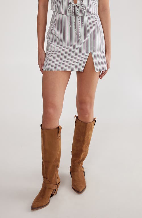 Nasty Gal Stripe Miniskirt In Mint