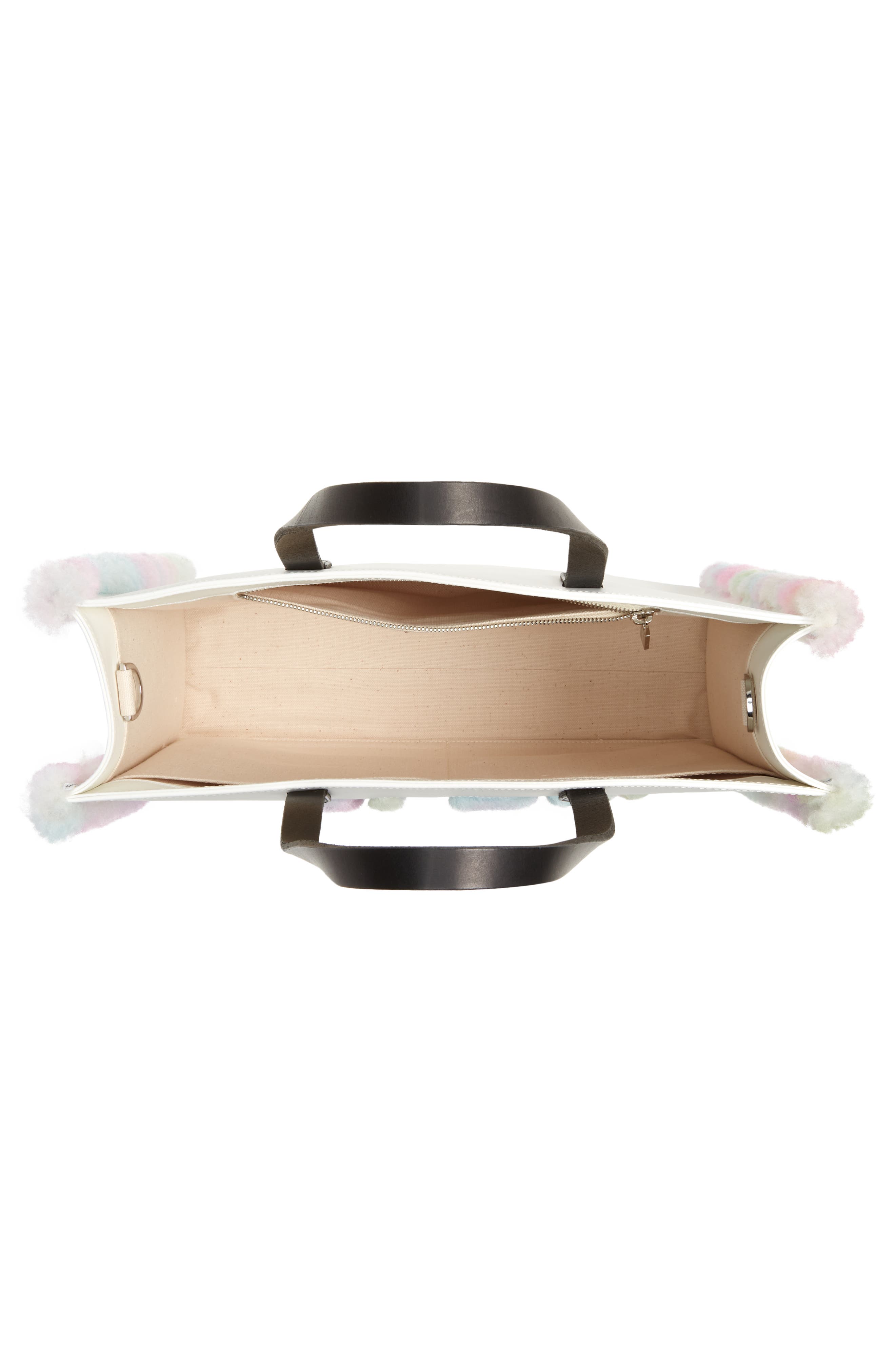 Golden Goose California East/West Leather & Tie Dye Genuine Shearling Shopper Tote, Alternate, color, 