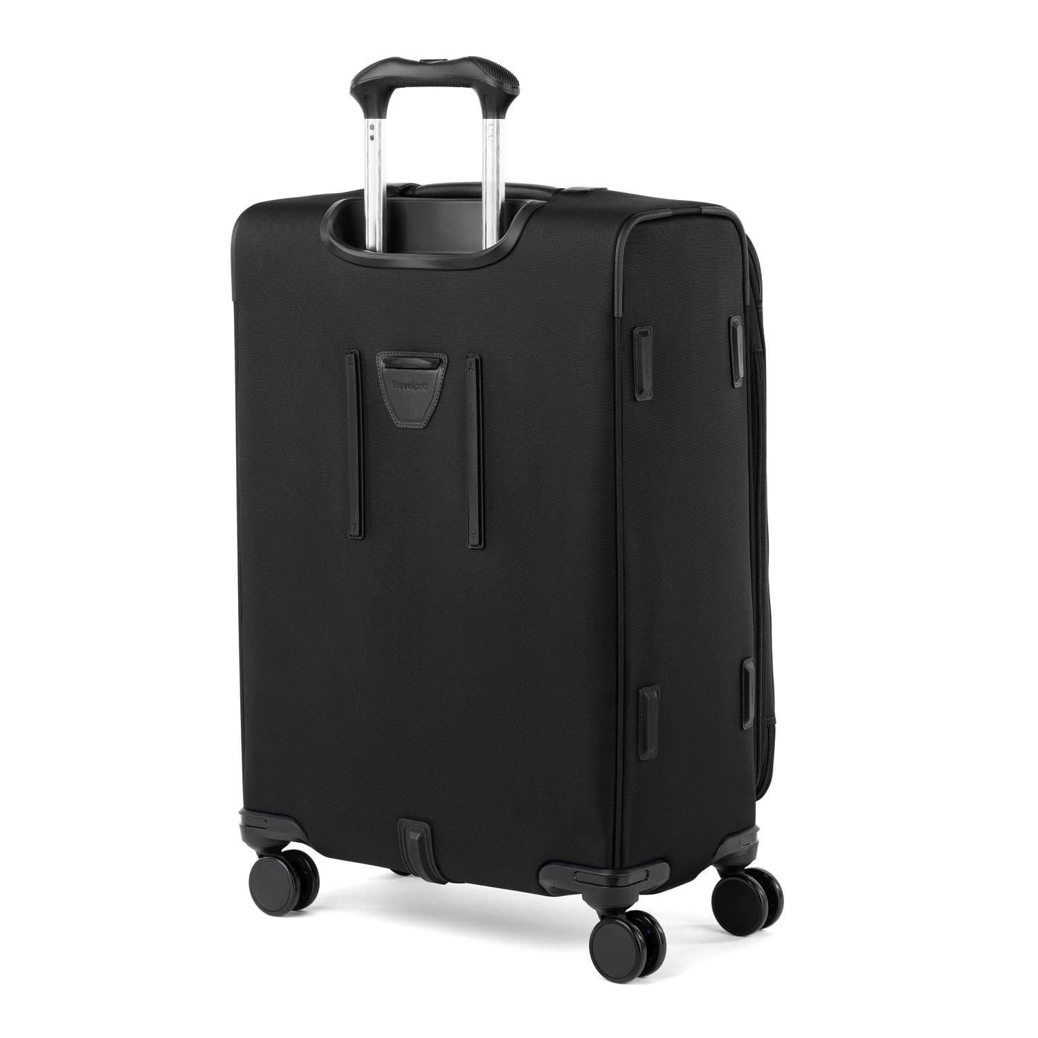 TRAVELPRO Versapack + Lightweight Softside Expandable 25" Medium Check In Spinner Luggage, Alternate, color, Black