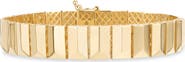 LANA 14K Gold Grooved Flash Tile Bracelet