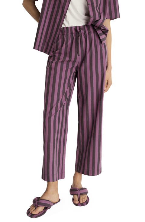 Stripe Cotton Pajama Pants