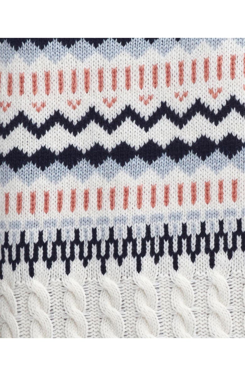 Barbour Marnie Fair Isle Wool Blend Crewneck Sweater, Alternate, color, Ecru Beige