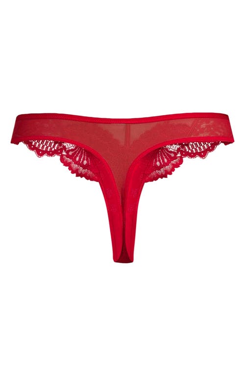 Hunkemoller Hunkemöller Whitney Scalloped Lace Thong In Red