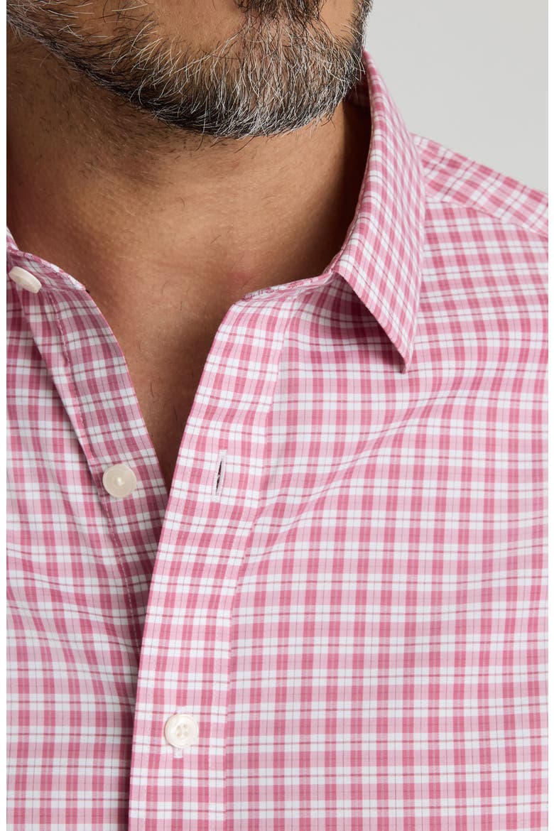 Kaiser Performance Button-Up Shirt, Alternate, color, MID RED WHITE