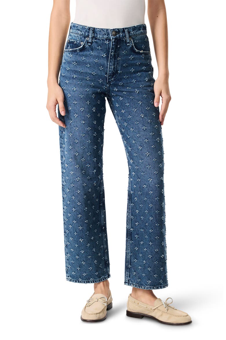 Clip Dot High Waist Relaxed Straight Leg Jeans, Main, color, VINTAGE