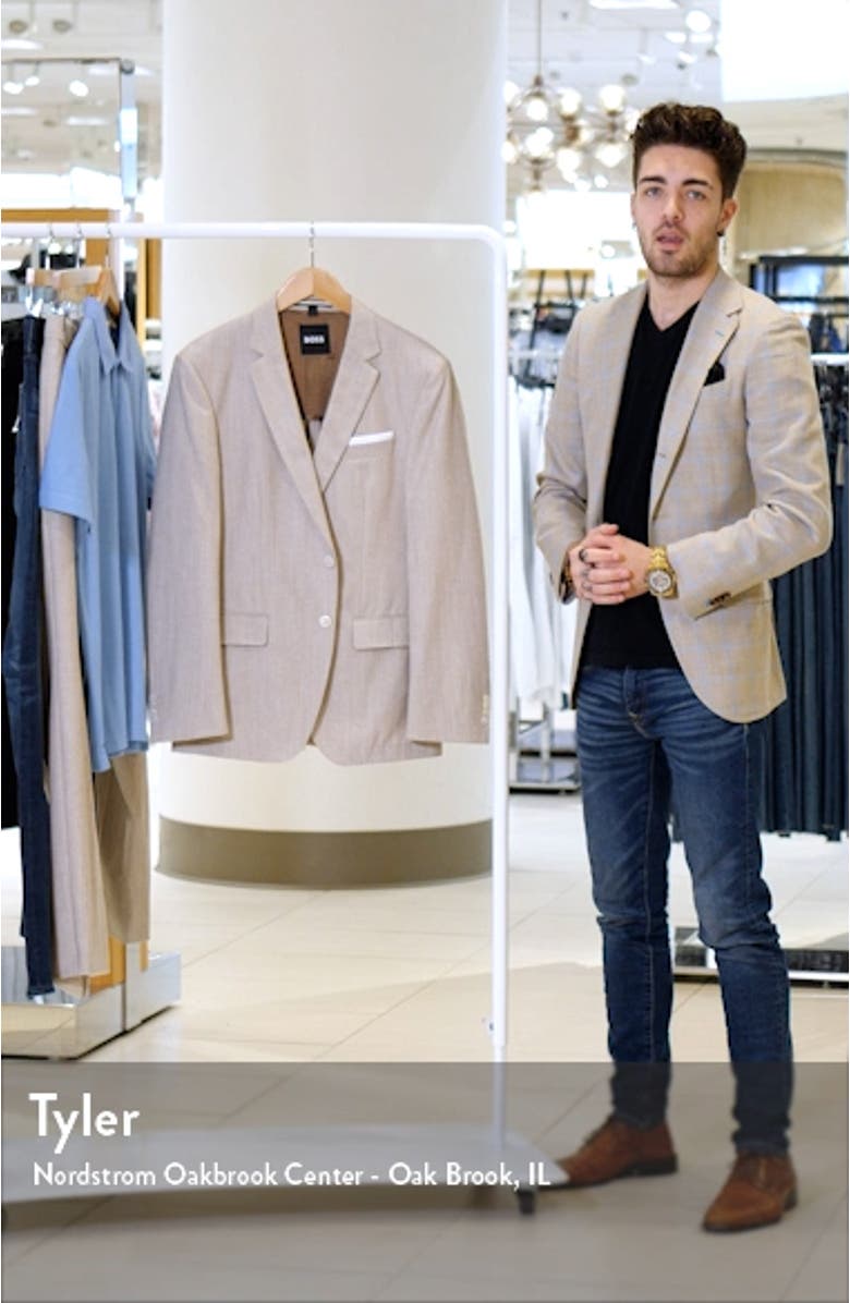 Hutson Slim Fit Beige Cotton & Wool Blend Sport Coat, sales video thumbnail