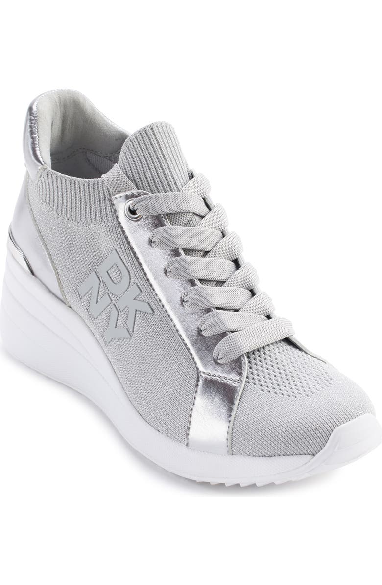 DKNY Kaisa Knit Wedge Sneaker, Main, color,