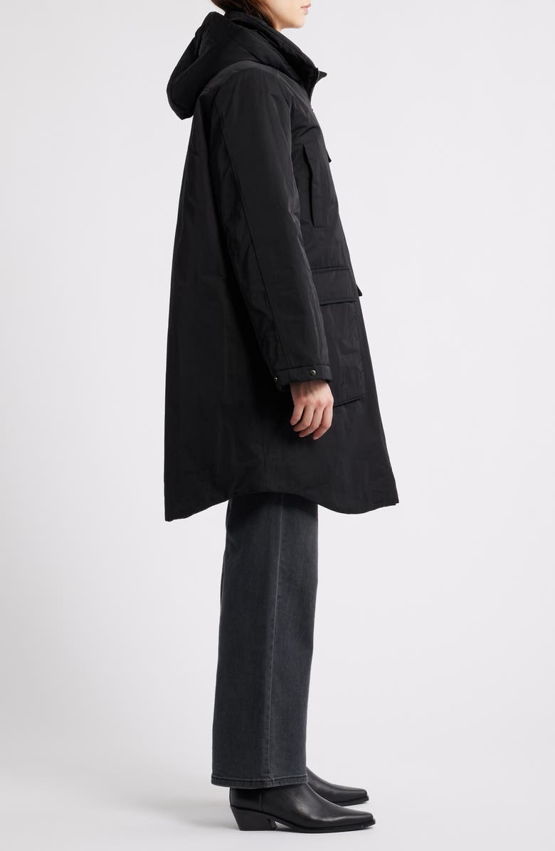 OOF WEAR Memory Nylon Long Hooded Jacket, Alternate, color, Black