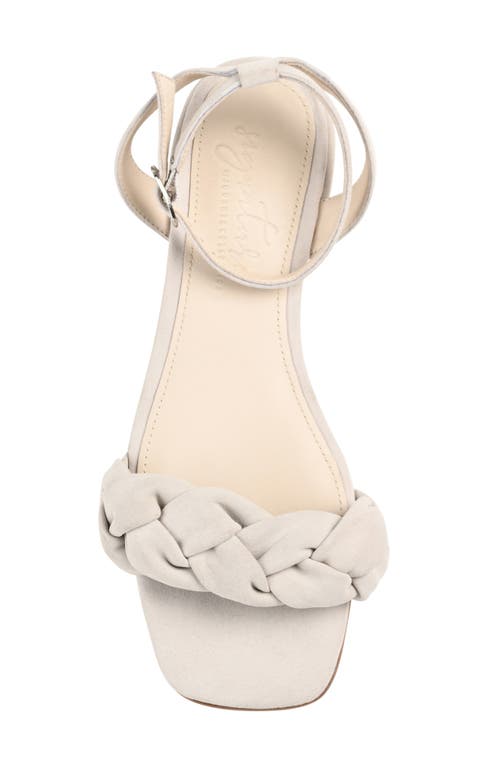Journee Signature Sellma Braided Ankle Strap Sandal In Bone