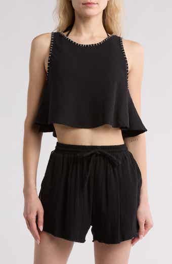 Elan Flowy Cotton Cover-Up Tank