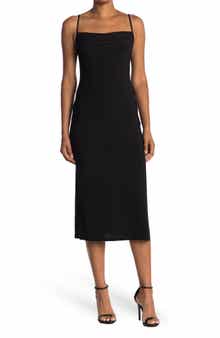 bebe Scoop Neck Midi Dress