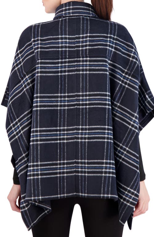 Ookie & Lala Plaid Brushed Knit Cape In Multi