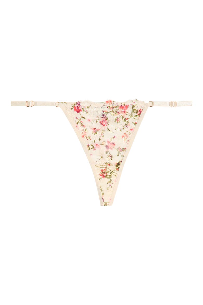 Floral Lace G-String, Alternate, color, FIELD FLORAL