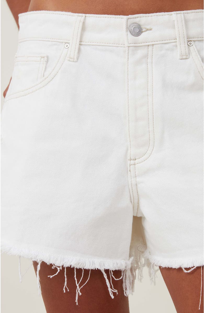 Cotton On Women's Original Denim Short, Alternate, color, Vintage White Rip