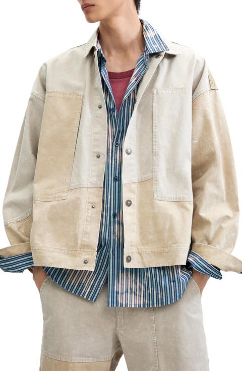 Gradient Patchwork Cotton Jacket