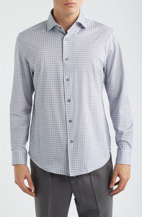 Devon OoohCotton® Gingham Check Button-Up Shirt