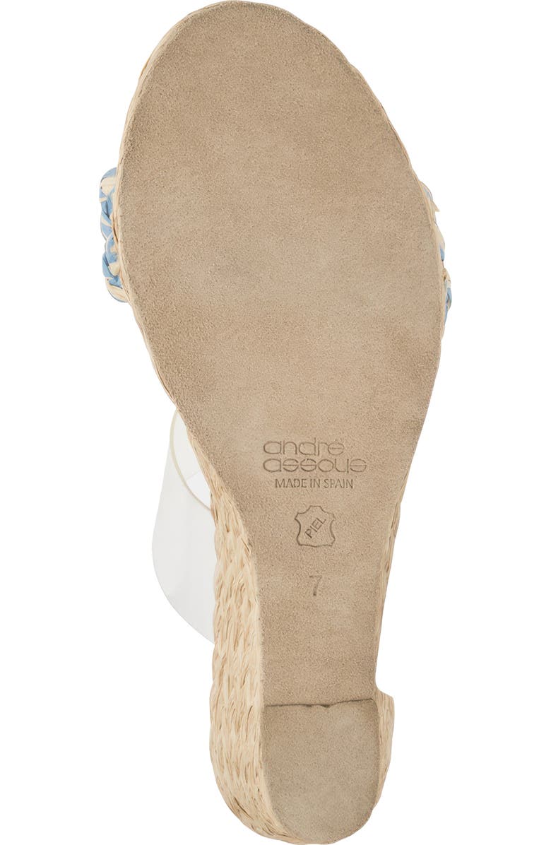 André Assous Anfisa Wedge Sandal, Alternate, color, Clear/Black/Natural