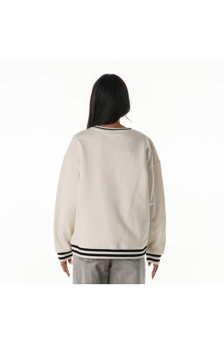 THE WILD COLLECTIVE Women's The Wild Collective Cream Pittsburgh Steelers Oversized Vintage French Terry Sweatshirt, Alternate, color, Cream