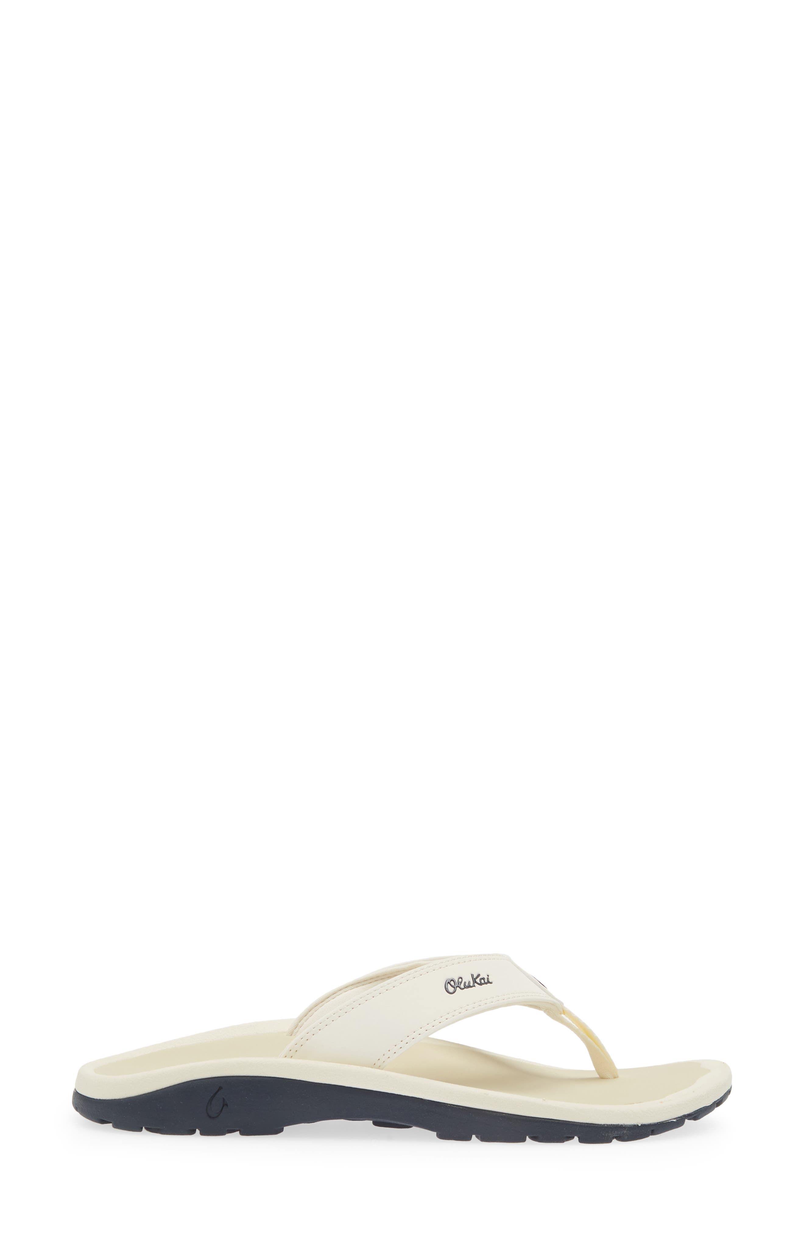 OluKai Ohana Flip Flop, Alternate, color, White Sand / Deepest Depths